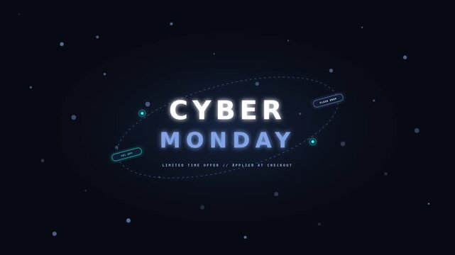 Celestial orbital ring portal cyber monday galactic sale backdrop