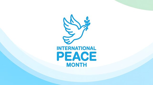 International Day of Peace September 21 Blue Dove Peace and Harmony Awareness Celebration Banner