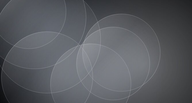 Transparent overlapping circles on dark grey background