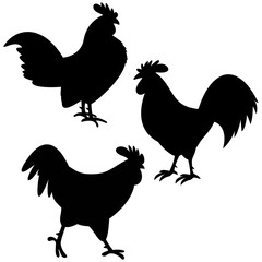 Rooster Silhouette Bundle © Larry Rains