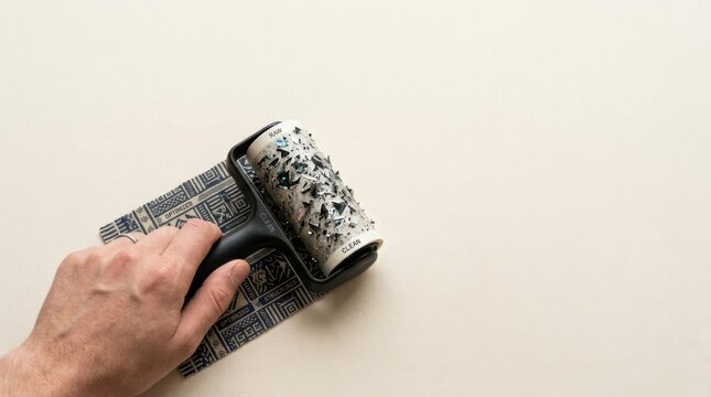 Hand holding a remote control symbolizing data cleanup by removing unwanted noise for effective information usage