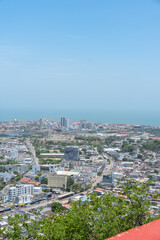 Fototapeta premium Cartagena cityscape panoramic view with Caribbean Sea, Cartagena de Indias, Colombia, Bolivar