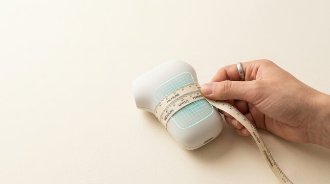 Person measuring a wall with a tape measure to personalize an offer for a unique home improvement project