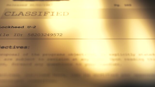 Generic Classified Document - Lockheed U-2