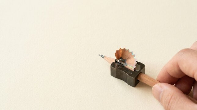 Pencil with a piece of paper stuck to it visualizing business simplification as removing unnecessary complexity to core