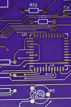 Purple Circuit board abstract 