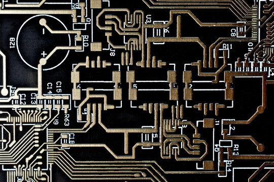Black Circuit board abstract 