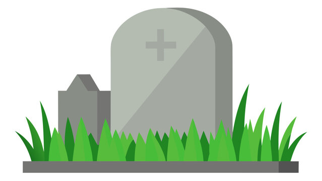 Cemetery tombstone graveyard headstone halloween death memorial spooky vector illustration with cemetery tombstone graveyard headstone halloween memorial illustration isolated background