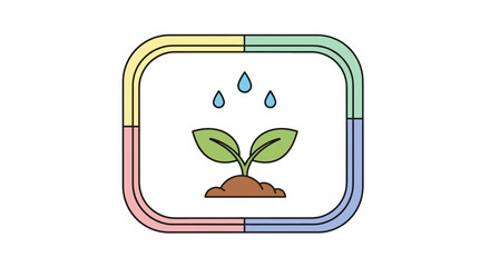 Naklejka premium sprouting plant growth concept