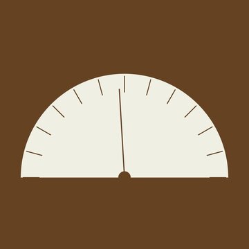 A white monochrome analog VU meter shape has its needle drift slowly back and forth across a narrow range as if idling on a warm sepia duotone grain background