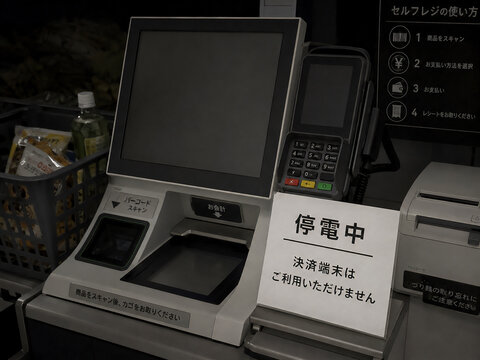 停電時のセルフレジ・決済端末トラブル