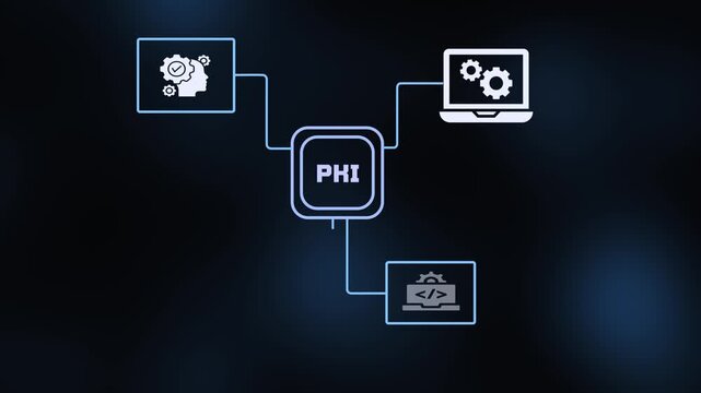 Public key infrastructure concept featuring data encryption security icons and cyber network dark background.