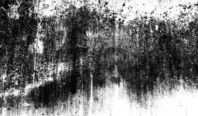 Obraz premium High contrast black and white grunge wall texture with heavy distressing and speckles