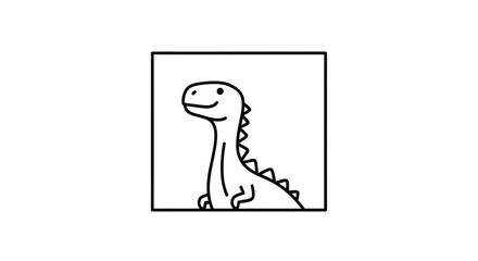 Fototapeta premium smiling dinosaur, cartoon