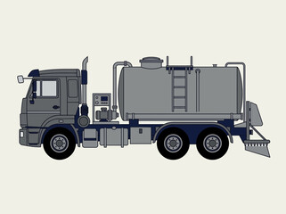 Obraz premium Specialized Asphalt Distributor Truck For Road Construction And Maintenance