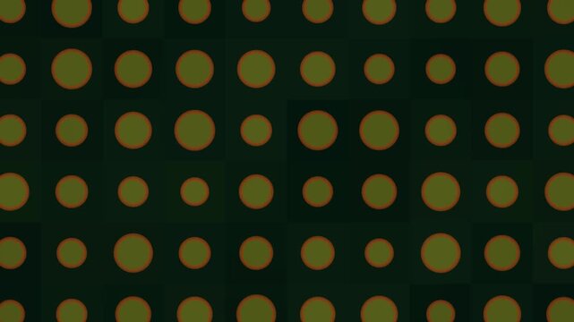 This design features multiple circles arranged in a regular grid. The circles have a contrasting color to the dark background. The pattern is suitable for various creative projects