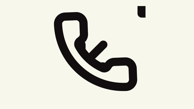 Phone incoming animation. is a simple telephone symbol with arrow graphics.