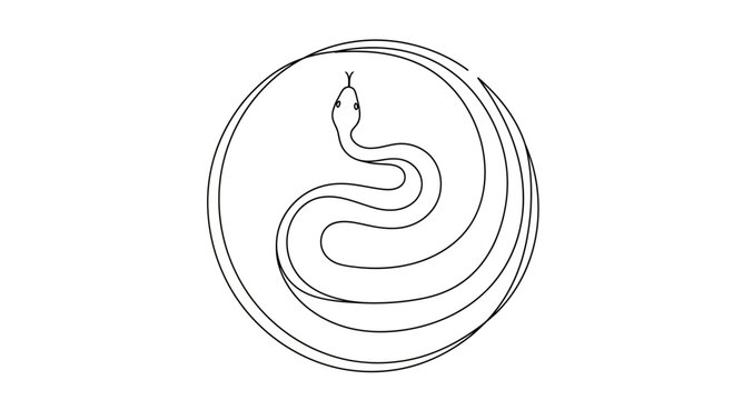 snake in circle, ouroboros symbol