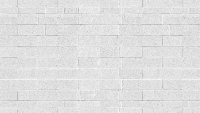 Bright white brick wall texture showcasing clean modern architecture patterns for professional graphic design background projects