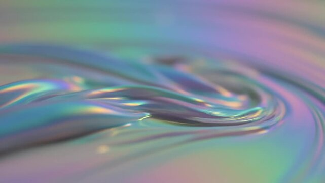 Abstract smooth red gradient background with noise concept. Close up of colorful iridescent liquid with smooth flowing texture and abstract swirling patterns