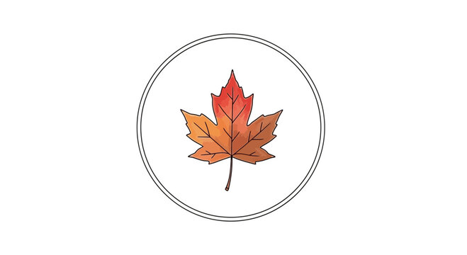 Autumn maple leaf logo