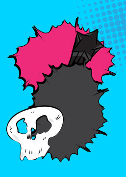Modern creative pop art vibrant comic book style background. Cartoon effects explosion design.