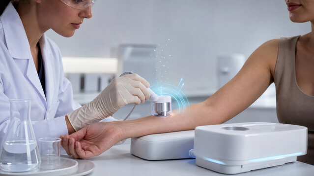 Skin Barrier Water Loss Measurement on Forearm