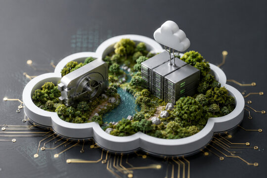 Secure Green Cloud Infrastructure with Protected Data Servers and Sustainable Landscape