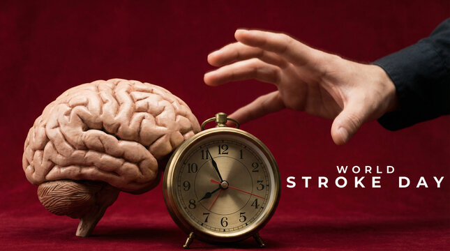 World Stroke Day Concept Image, highlighting prevention, rehabilitation, and cardiovascular health .