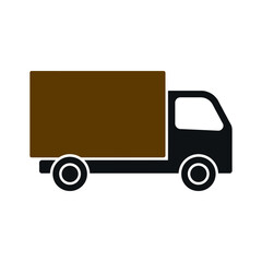 Fototapeta premium Delivery truck icon logistic cargo freight transport vector graphic