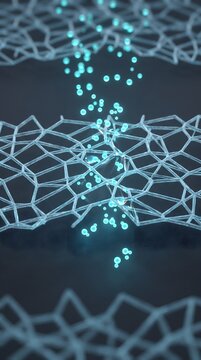 3D Scientific Visualization of Water Molecules Passing Through Nanofiltration Membrane