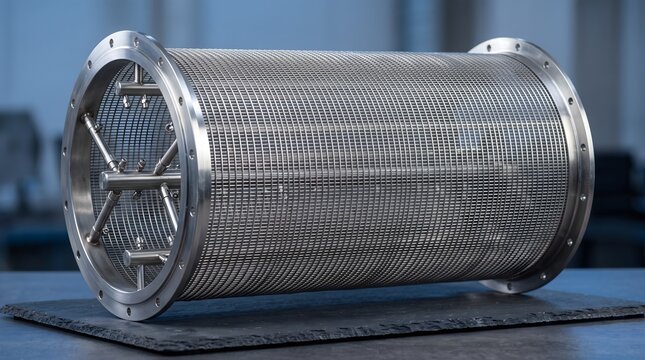 Stainless Steel Wedge Wire Rotary Drum Screen Filter for Seawater Intake Treatment