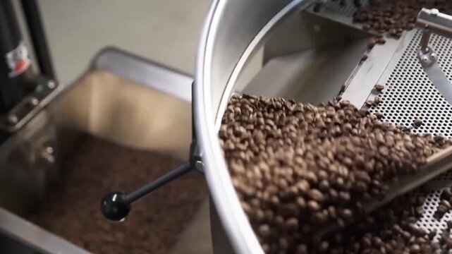 Roasted Coffee Beans Cooling