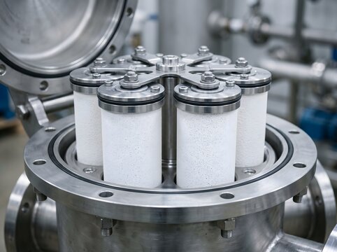Open Multi-Cartridge Stainless Steel Filter Housing with Ceramic Water Filter Elements
