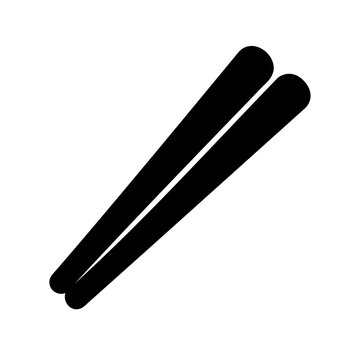 Two black parallel lines icon - Minimalist vector icon showing two black parallel lines crossing diagonally for modern design use