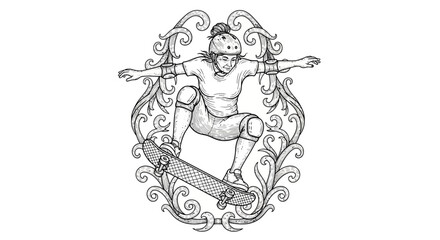 Fototapeta premium Warrior with sword and shield, ancient fighter