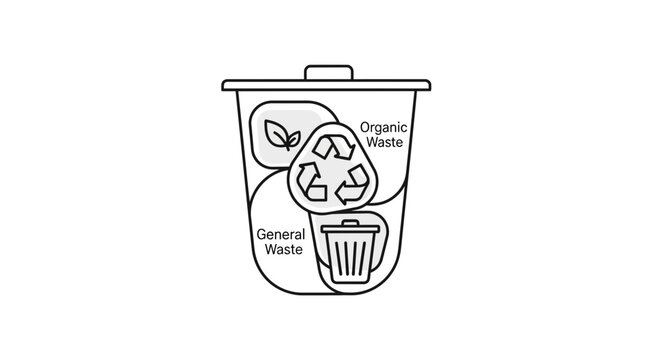 waste segregation, recycling icon