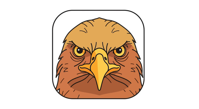 angry eagle head cartoon