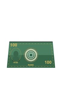South Africa rand banknote loop, ZAR money texture, economy and business crisis concept
