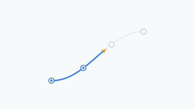 Animated progress bar with circular nodes