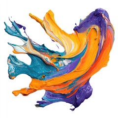 Fototapeta premium Abstract paint splash, vibrant colors
