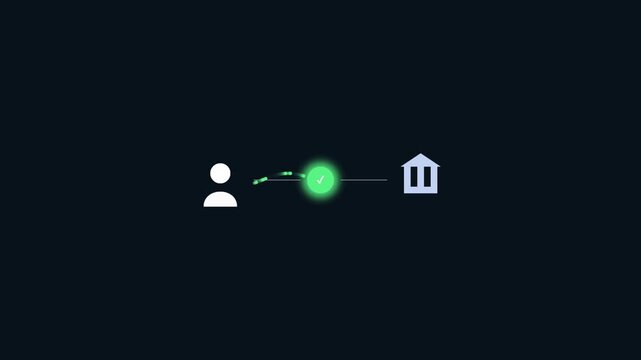 Minimalist of a green checkmark house on dark background with white door house white door minimalist geometric shape