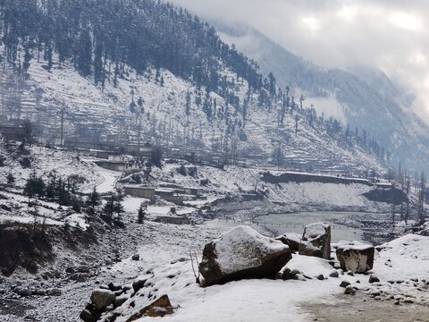 Villages and Valies in Mountains 