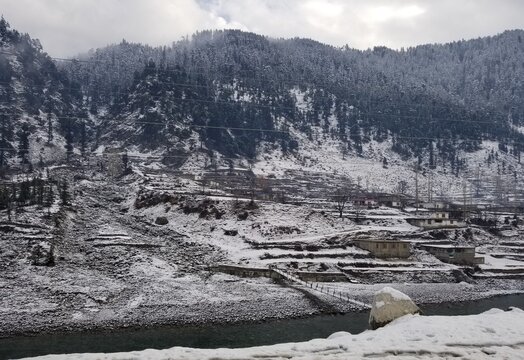 Villages and Valies in Mountains 