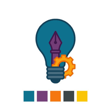 Minimalist Color Swatch Palette Icon for Creative Design