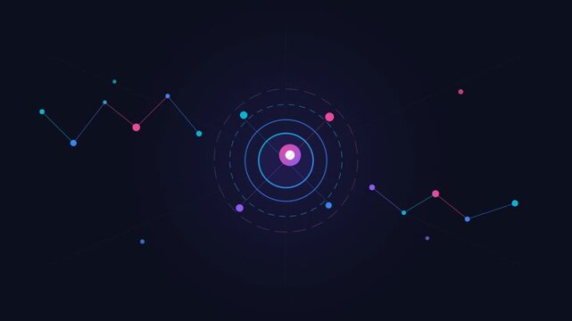 Abstract digital technology background with glowing futuristic data connection lines and points