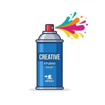 Minimalist Spray Paint Can Vector Illustration Icon