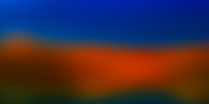 Blurred abstract background with deep blue and warm orange tones for modern design.