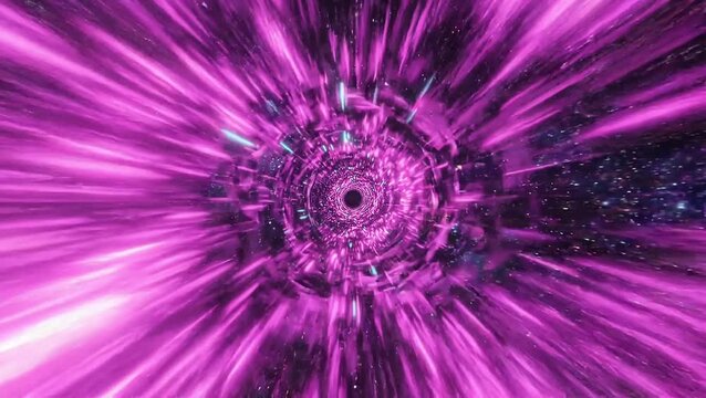 Pink hyper space jump seamless looping animation