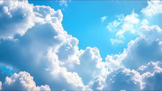 Dynamic cloud movement across a beautiful open sky, creating a natural and atmospheric background for advertising, media, and creative projects.